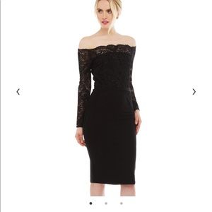 BLACK MAGIC LACE MIDI DRESS